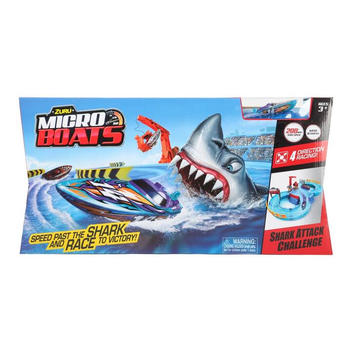 ZURU TOYS Micro Boat Set Shark Attack Barca di pista acquatica