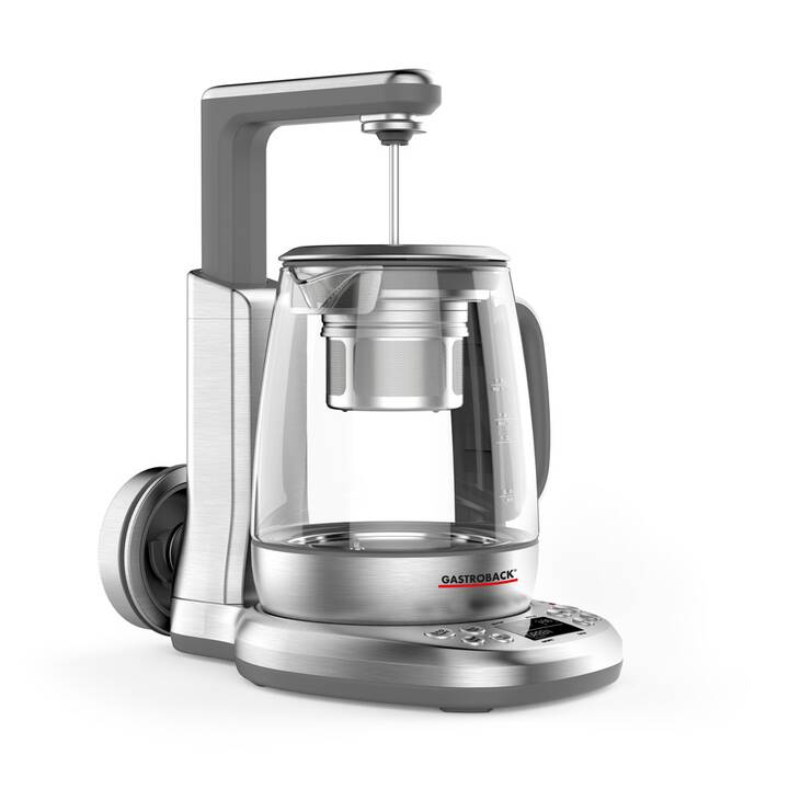 GASTROBACK Design Tee Automat Advanced Plus (1.5 l, Verre, Acier inox, Argent)
