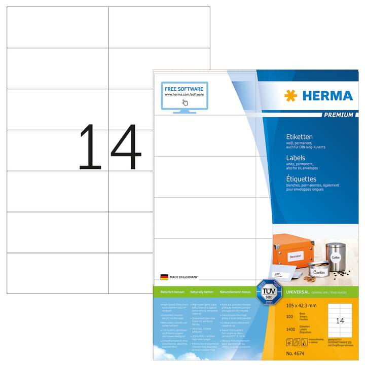 HERMA Premium (42.3 x 105 mm)