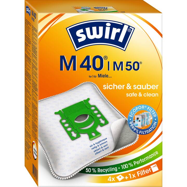 SWIRL Staubsaugerbeutel M 40 (4 Stück)
