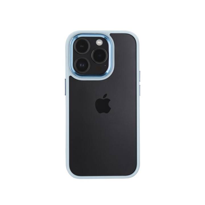 HAMA Backcover Cam Protect (iPhone 14 Pro, Bicolore, Transparente, Blu)