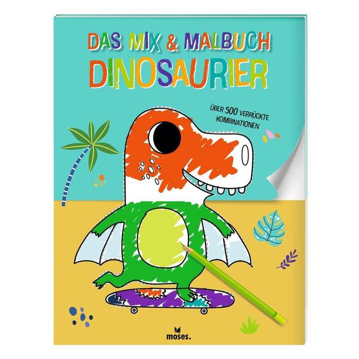MOSES VERLAG Das Mix & Malbuch Dinosaurier Libro da colorare