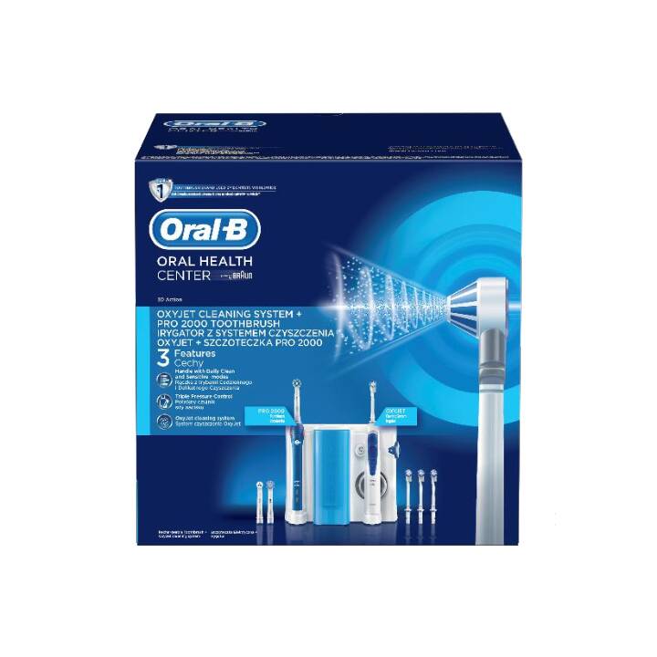 ORAL-B Professional Care OxyJet + Oral-B PRO 2000 (Bleu, Blanc)