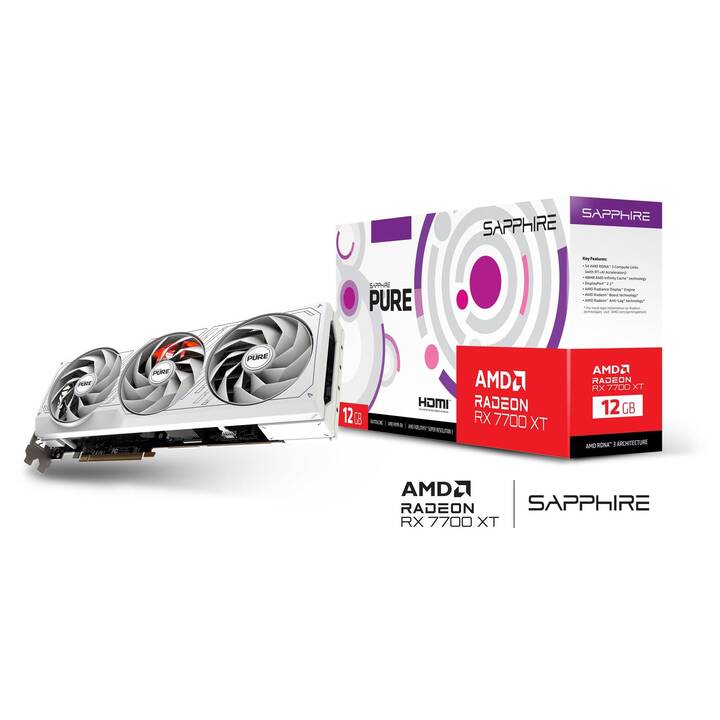 SAPPHIRE TECHNOLOGY Pure AMD Radeon RX 7700 XT (12 Go)