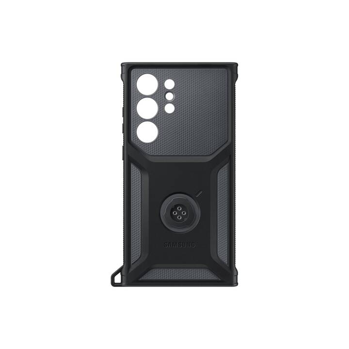 SAMSUNG Backcover Rugged Gadget (Galaxy S23 Ultra, Titane, Noir)