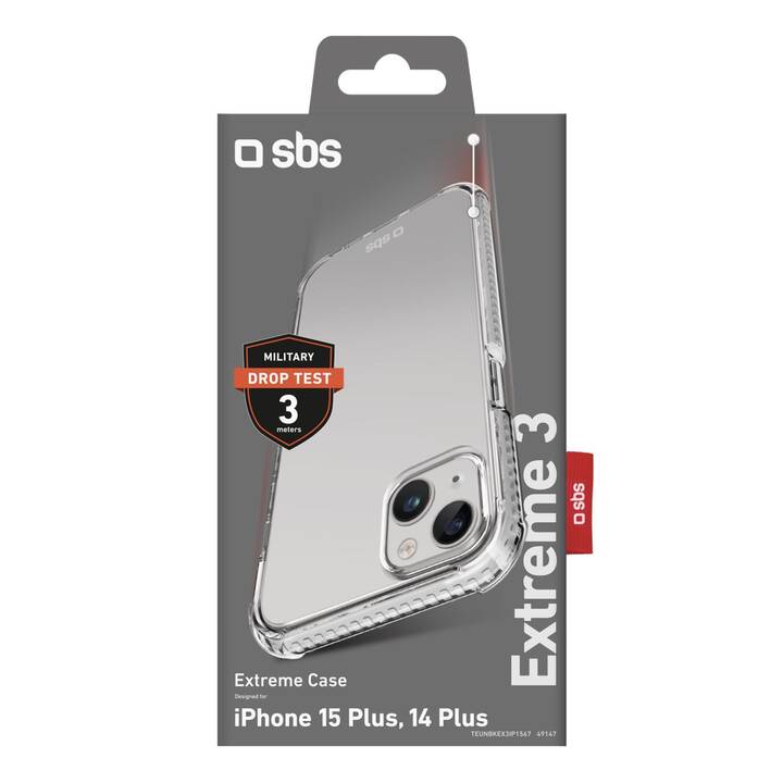 SBS Backcover (iPhone 15 Plus, trasparente)