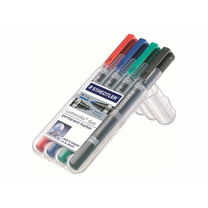 STAEDTLER Marqueur permanent (Multicolore, 4 pièce)