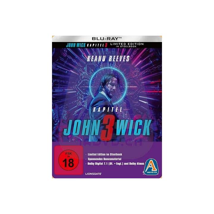 John Wick 3 (Limited Edition, Steelbook, DE)