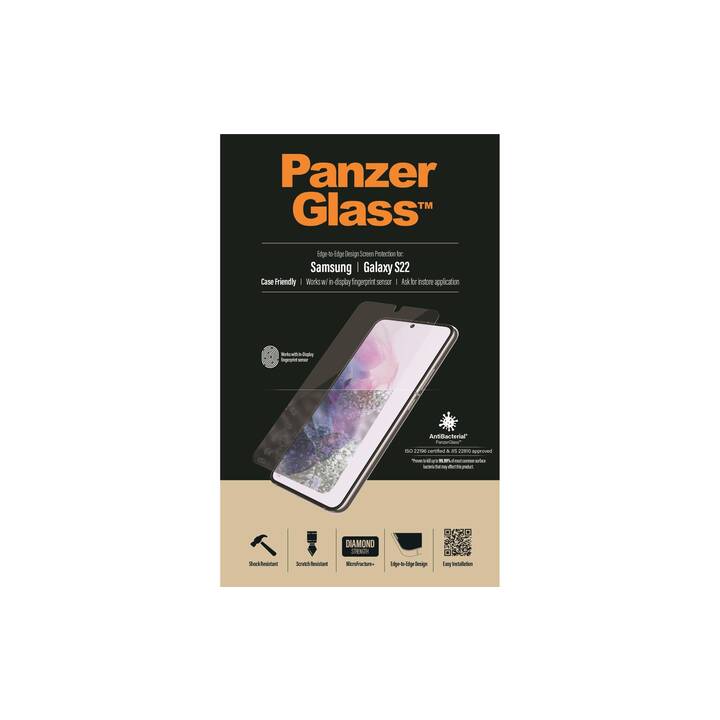 PANZERGLASS Vetro protettivo da schermo Case Friendly (Galaxy S22 5G, 1 pezzo)