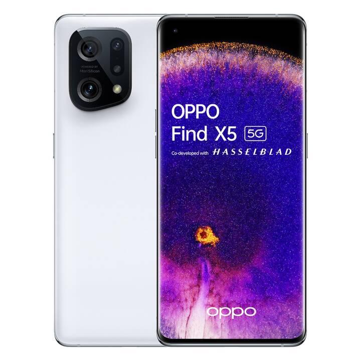 OPPO Find X5 (5G, 256 GB, 6.55", 50 MP, Weiss)