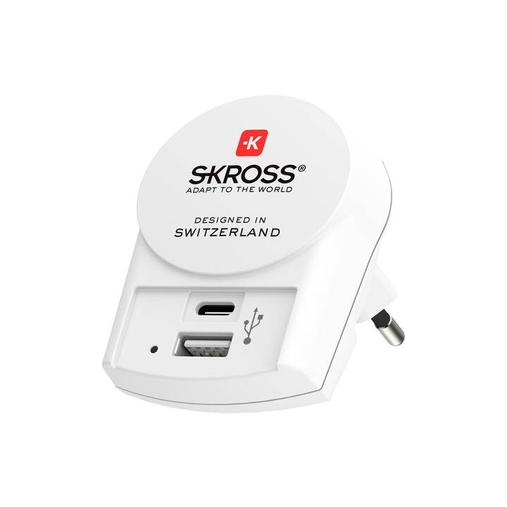 SKROSS Reiseadapter Pro+ USB (Schweiz, Europa, Japan, Brasilien, Italien, USA, Australien, China / Schweiz, Europa, Brasilien, Italien, USA, Australien, China)