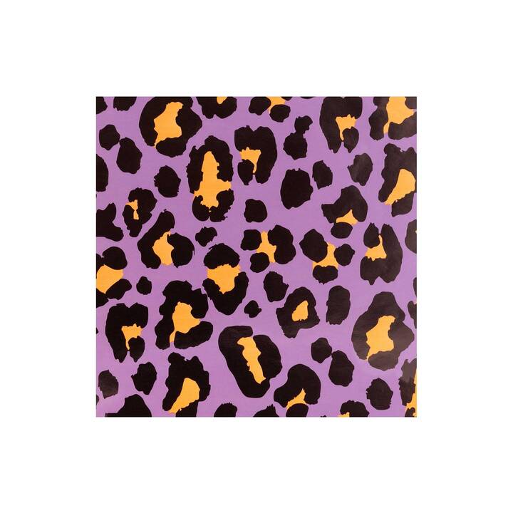 RICO DESIGN Geschenkpapier Leo (Violett, Orange, Leopard)