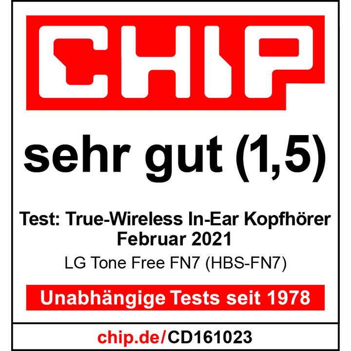 LG TONE Free FN7 (In-Ear, Bluetooth 5.0, Bianco)