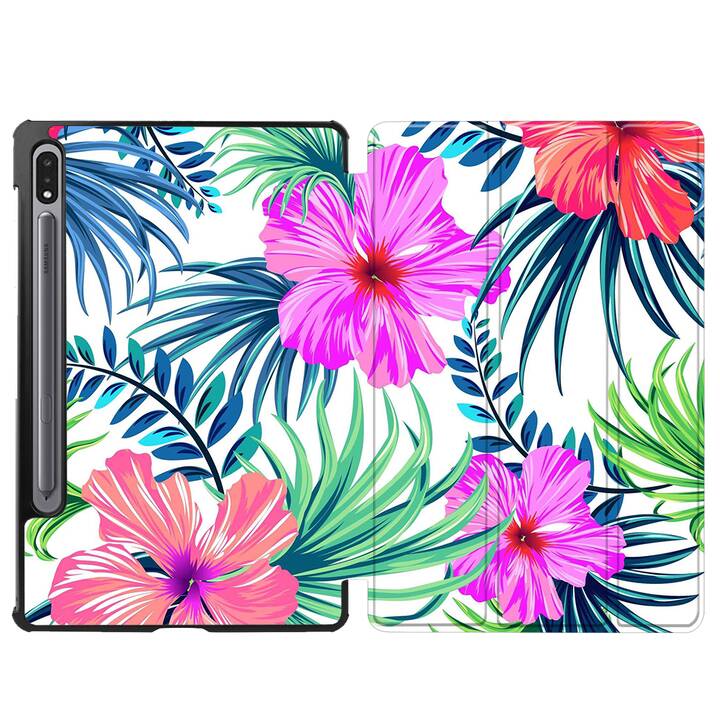 EG cover per Samsung Galaxy Tab S8+ 12.4" (2022) - viola - piante