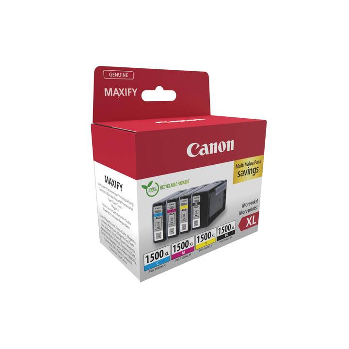 CANON PGI-1500XL (Gelb, Schwarz, Magenta, Cyan, Multipack)