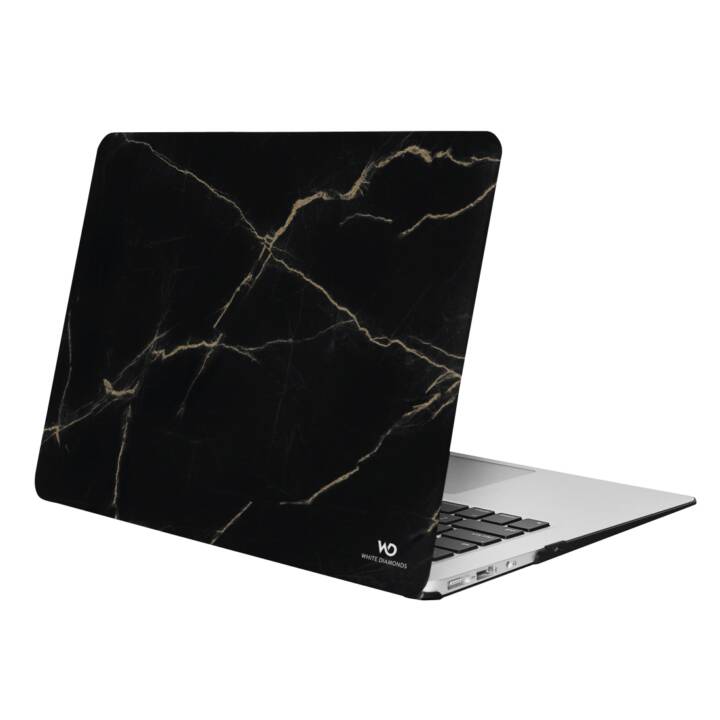 WHITE DIAMONDS Marble Coque rigide (MacBook Air 13.3" 2010 - 2017, Façonné, Noir, Doré)
