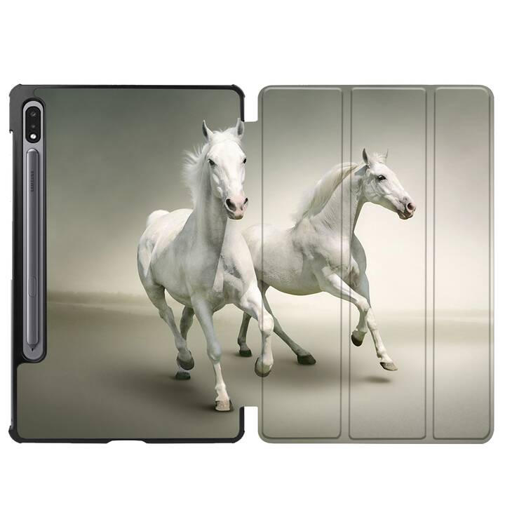 EG Hülle für Samsung Galaxy Tab S8 11" (2022) - weiß - Pferd