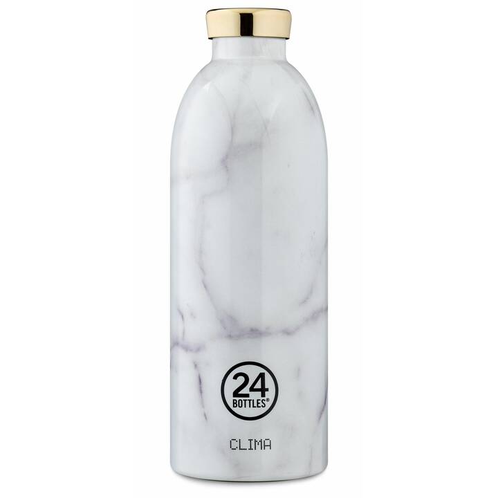 24BOTTLES Thermo Trinkflasche Clima Carrara (0.85 l, Grau, Weiss)