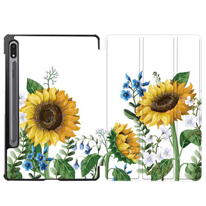 EG Hülle für Samsung Galaxy Tab S7 11" (2020) - gelb - Blumen