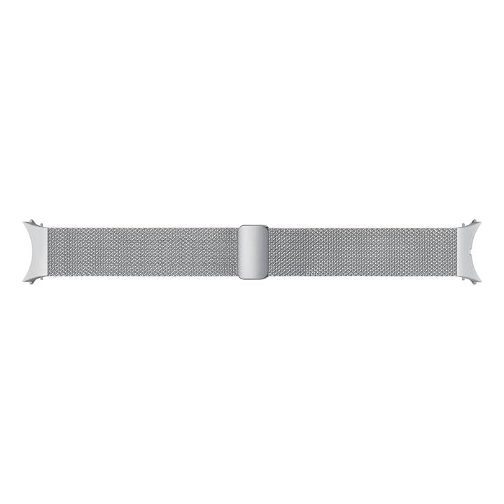 SAMSUNG Milanese Armband (Samsung Galaxy Galaxy Watch5 44 mm / Galaxy Watch4 44 mm / Galaxy Watch6 44 mm, Silber)
