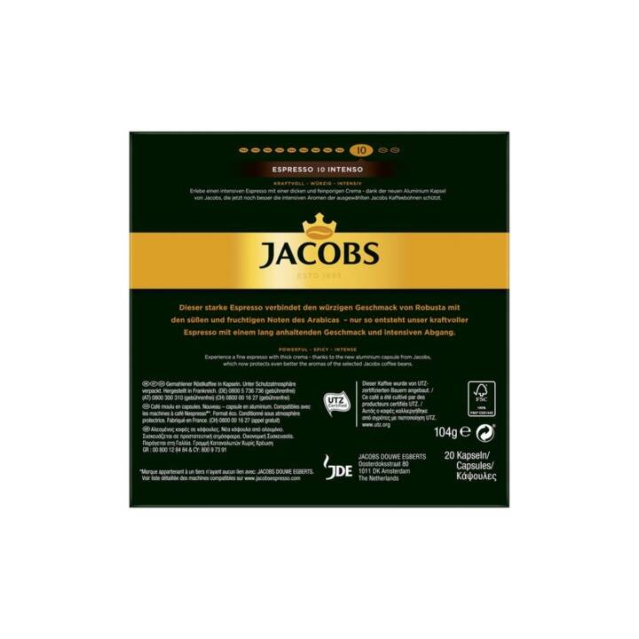 JACOBS Kaffeekapseln Espresso Intenso (20 Stück)