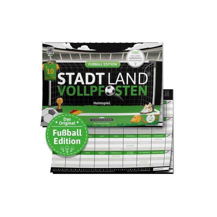 DENKRIESEN Stadt Land Vollpfosten® - Gioco Da Tavolo Base Con Estensione Junior, 4-12 Giocatori