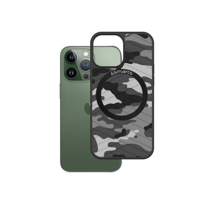 4SMARTS Backcover Jungle (iPhone 13 Pro, Grau, Schwarz)