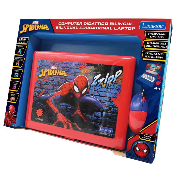 Tablette Éducative Bilingue SpiderMan (FR-EN) - LEXIBOOK - 7 - Bleu -  Enfant - 5 modes d'apprentissage bleu - Lexibook