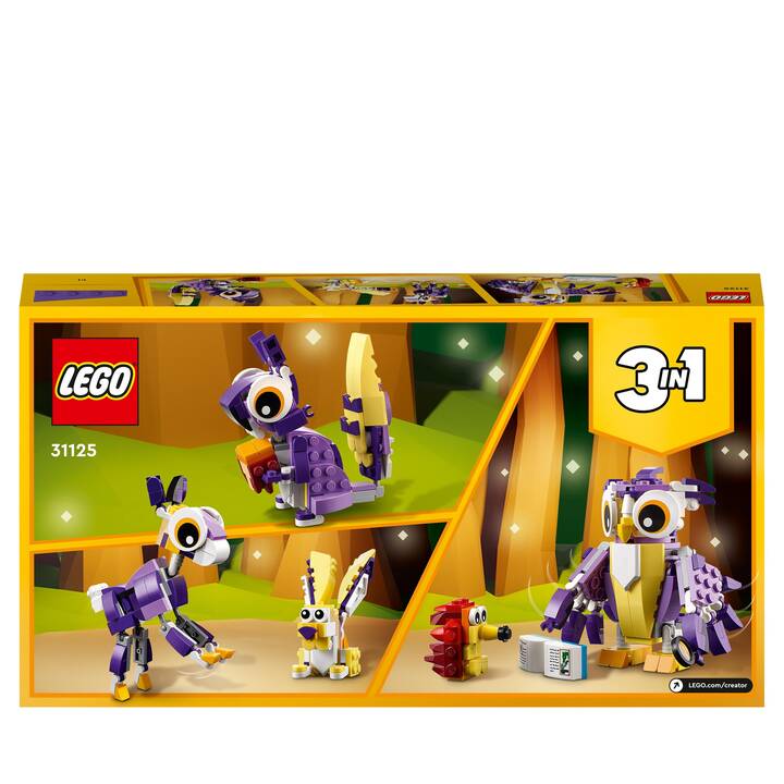 LEGO Creator 3-in-1 Fabuleuses Créatures de la Forêt (31125)