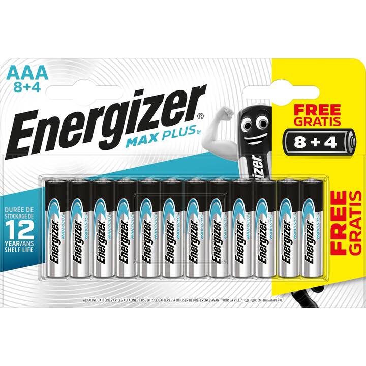 ENERGIZER Max Plus Batterie (AAA / Micro / LR03, 12 Stück)