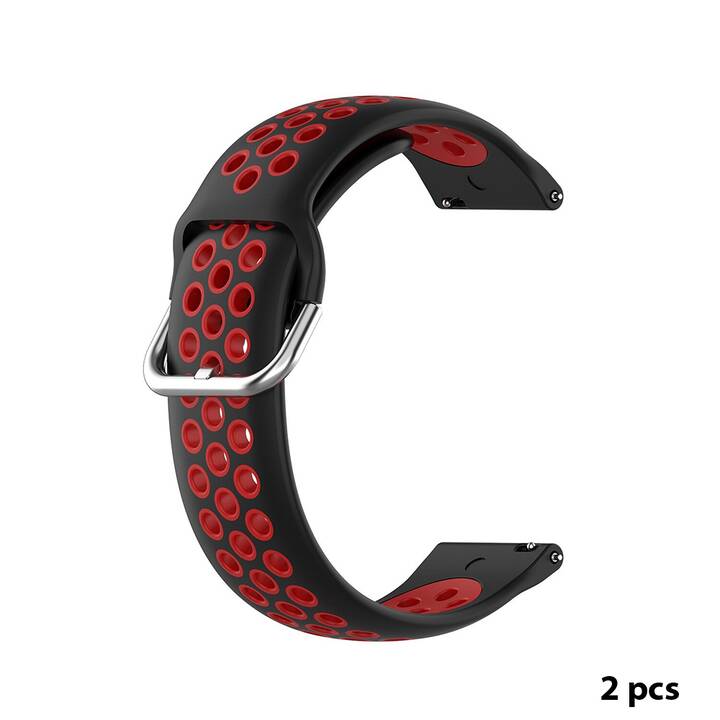 EG Bracelet (Samsung Galaxy Galaxy Watch4 44 mm, Noir, Rouge)