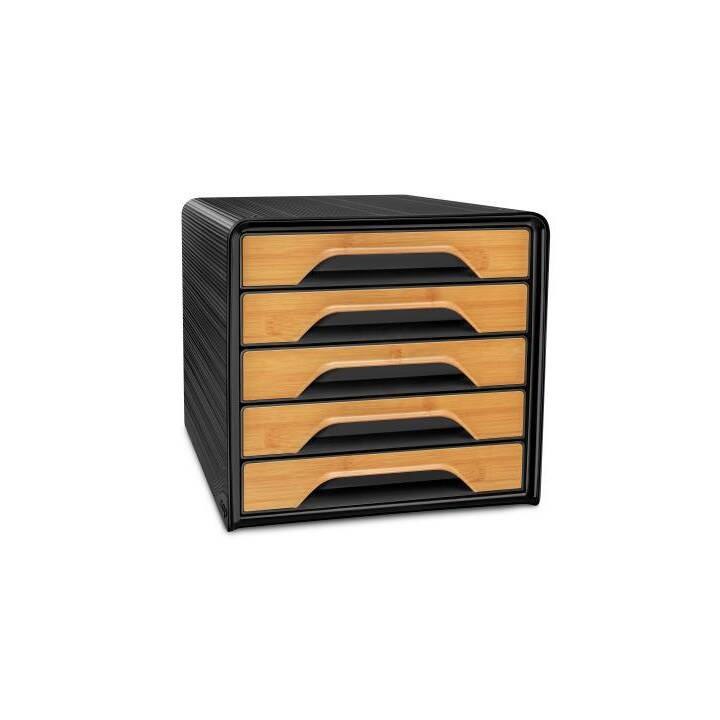 CEP Büroschubladenbox Smoove Silva (36 cm  x 28.8 cm  x 27.1 cm, Schwarz)