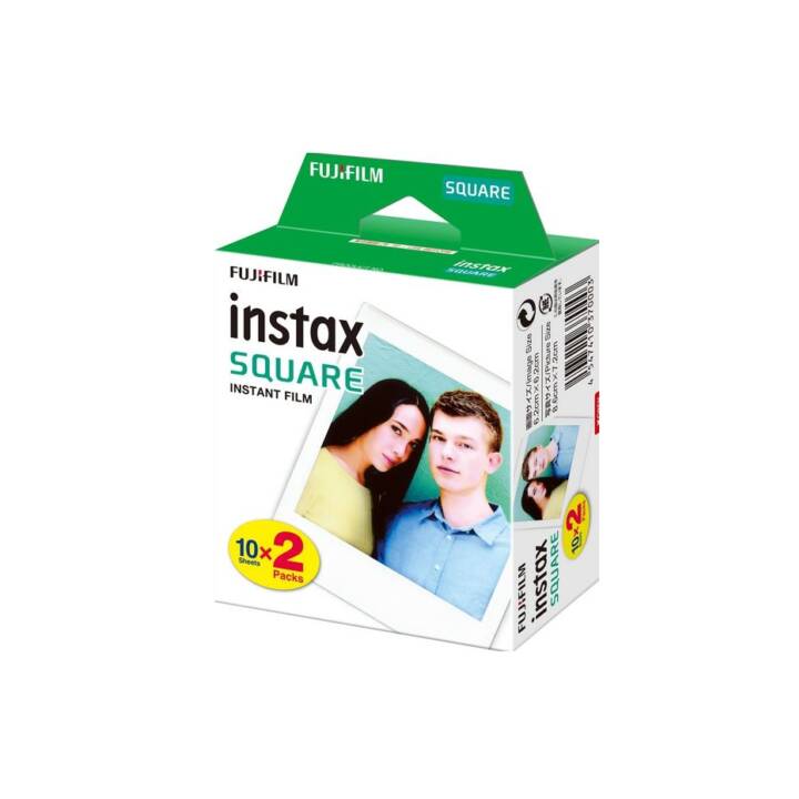 FUJIFILM White 2x10 Pellicule instantané (Instax Square, Blanc)