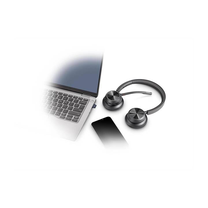 HP Office Headset Voyager 4320 UC (On-Ear, Kabellos, Schwarz)