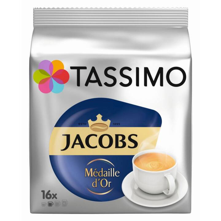 TASSIMO Capsules de Café Café crème Jacobs Médaille d'Or (16 Pièce)