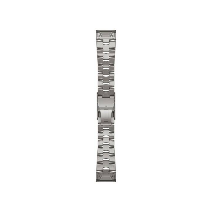 GARMIN QuickFit Armband (Garmin, fenix 6X Pro Solar, fenix 6X Pro, fenix 6X Pro and Sapphire, tactix Delta, fenix 6X, Titan silver)