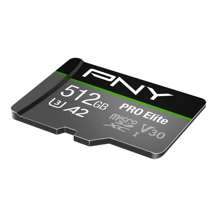 PNY TECHNOLOGIES MicroSDXC Pro Elite (Class 10, 512 GB, 100 MB/s)