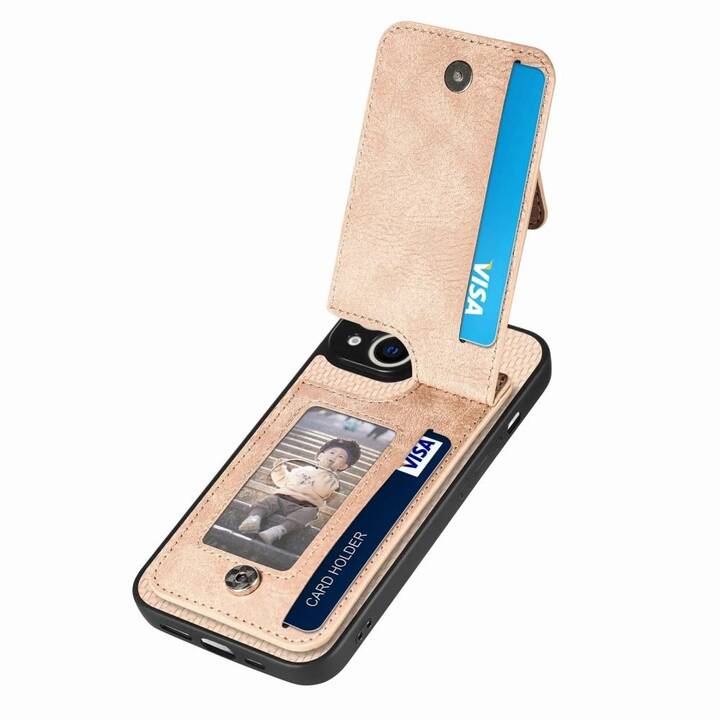 EG Backcover mit Kartenhalter (iPhone 15, Khaki)