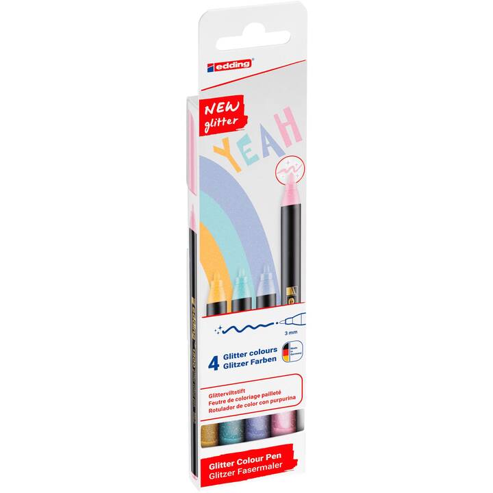 EDDING 1200 Crayon feutre (Multicolore, 4 pièce)