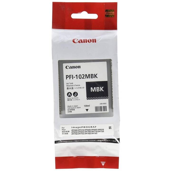 CANON PFI-102MBK (Noir, Noir mat, 1 pièce)