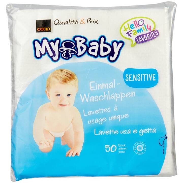 MY BABY Einmal-Waschlappen (50 Stück)