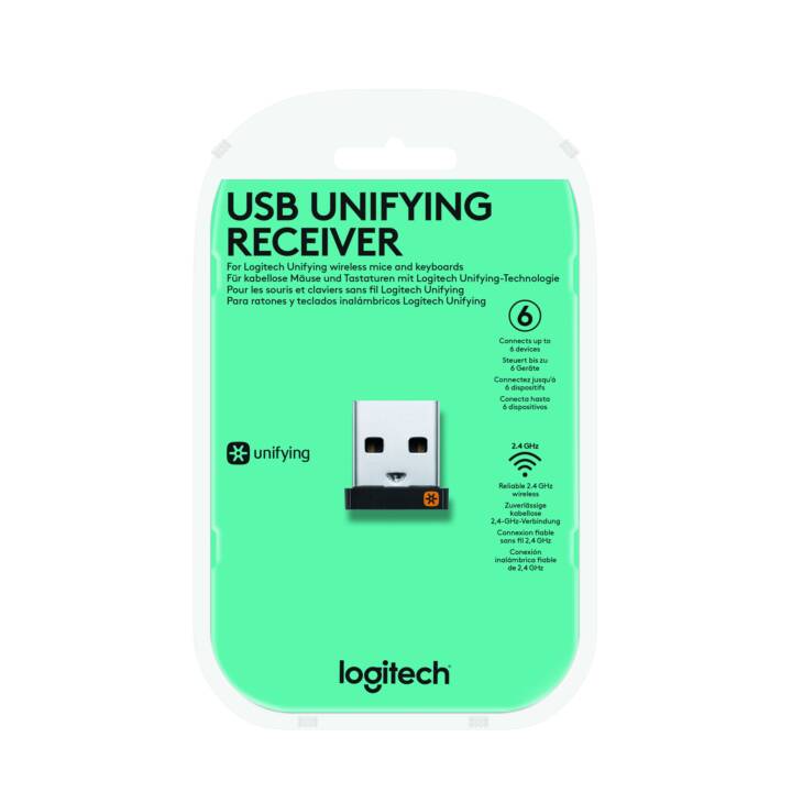 LOGITECH Récepteur USB Unifying (Argent, Noir) - Interdiscount