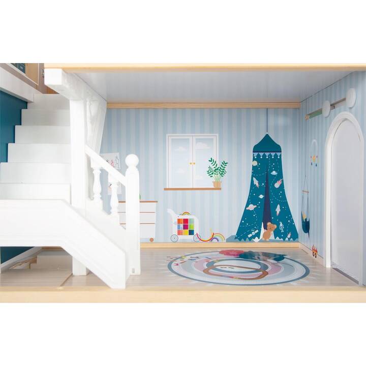 SMALL FOOT Casa delle bambole (Bianco, Multicolore)
