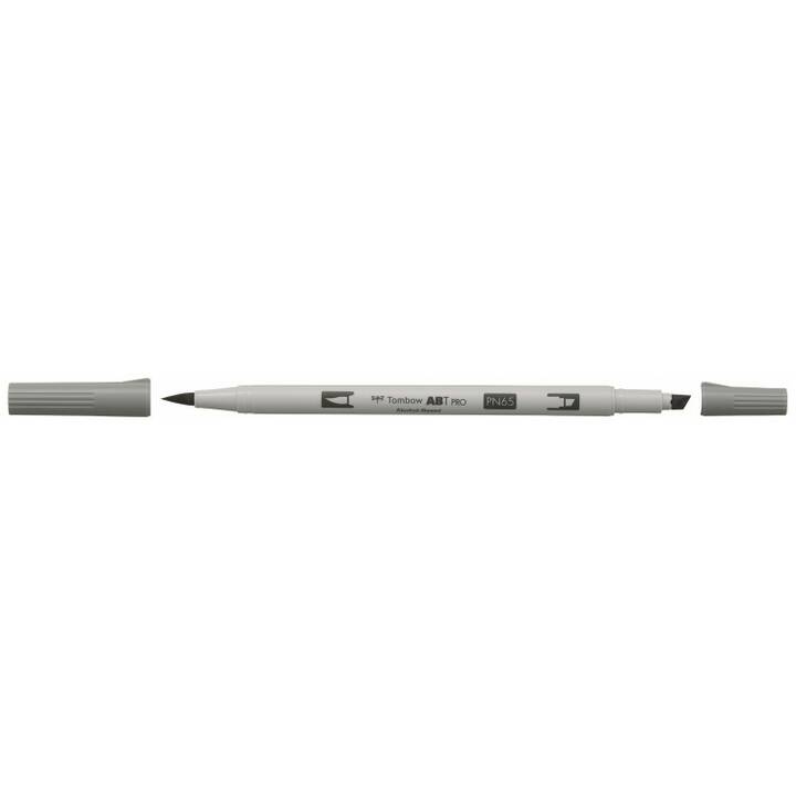 TOMBOW Dual Brush ABT Pro N65 Traceur fin (Gris, 1 pièce)