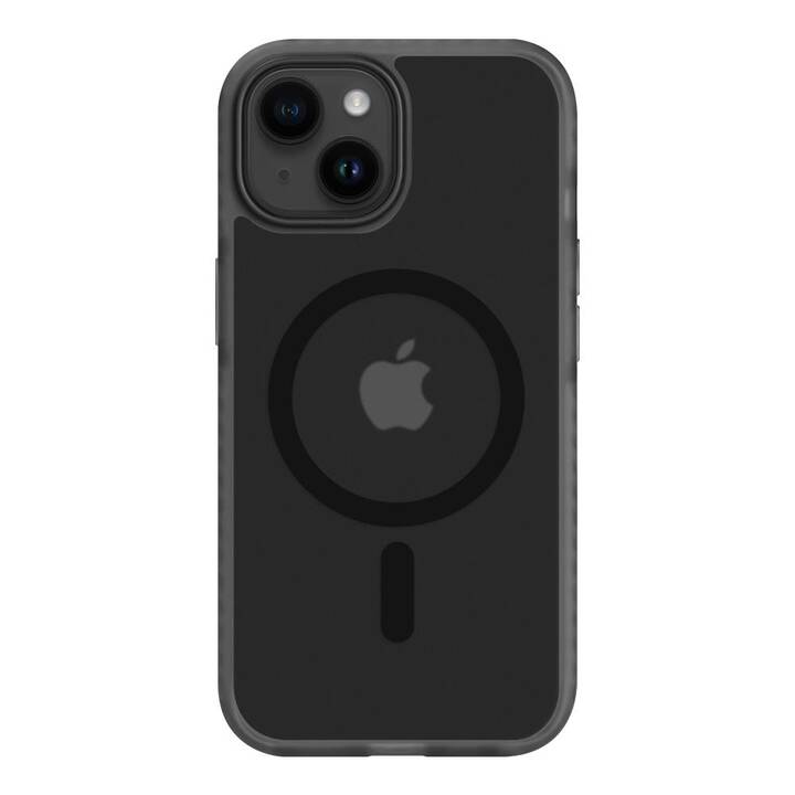 NEVOX Backcover StyleShell INVISIO MagSafe  (iPhone 15, Transparente, Nero)
