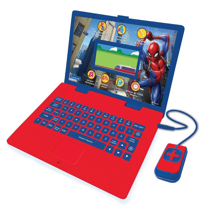 LEXIBOOK Ordinateur portable pour enfants Spider-Man (EN, FR)