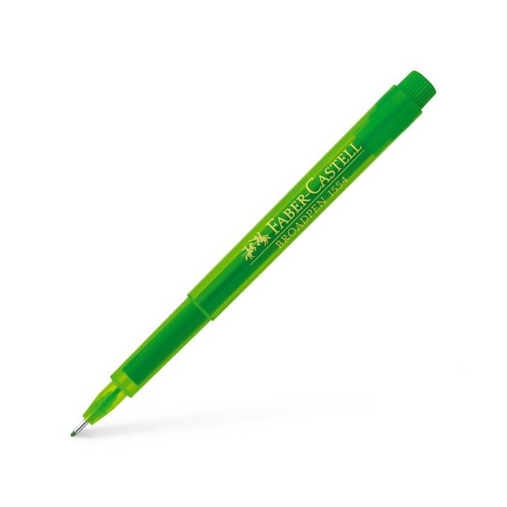 FABER-CASTELL Broadpen Penna a fibra (Verde, 1 pezzo)