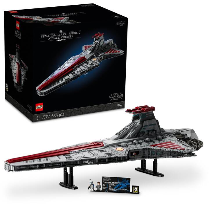 LEGO Star Wars Le croiseur d’assaut de classe Venator de la République (75367, Difficile à trouver)
