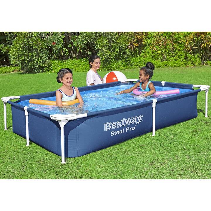 BESTWAY Piscina fuori terra con struttura tubolare in acciaio Steel Pro Frame (221 cm x 150 cm x 43 cm)