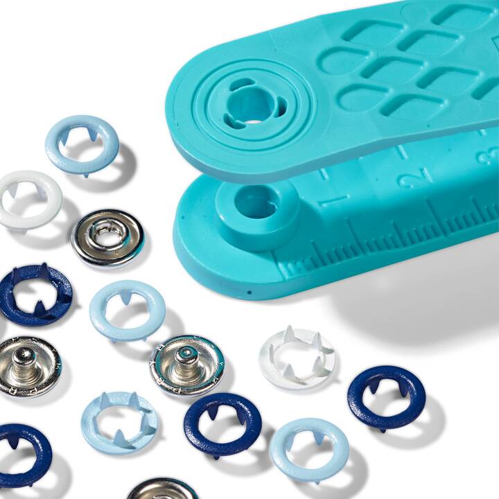 PRYM GROUP Boutons poussoirs (Blanc, Bleu, Métal)